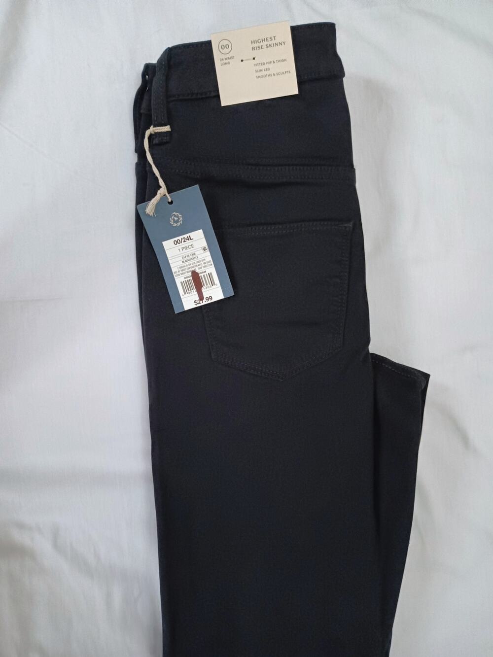 Universal Thread - Highest Rise Sculpting Black Skinny Jeans - 00 / 24L Tall